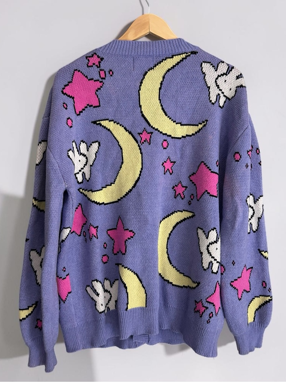 Steady Hands Sailor Moon Usagi Kawaii Fairycore Cardigan Purple S/M - Picture 3 of 10